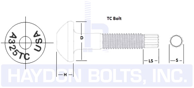 Tc Bolt Only Dimension Haydon Bolts Inc Haydon Boltshaydon Bolts